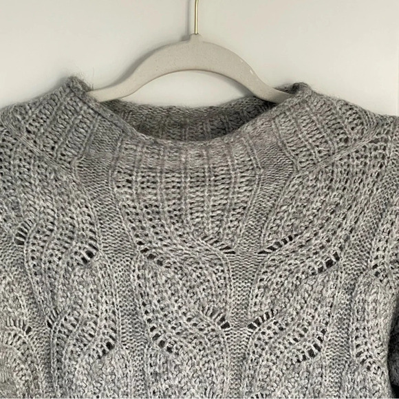 J Crew Pointelle Cable Knit Alpaca Blend Oversized Sweater - 29369 - Picture 3 of 12